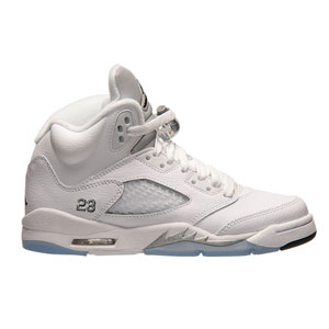 [해외]나이키 에어 조던 5 레트로 GS Nike Air Jordan V Retro GS White Metallic 440888-130