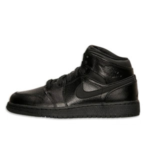 [해외]나이키 에어 조던 1 미드 BG 블랙 Nike Air Jordan 1 Mid BG Black 554725-030