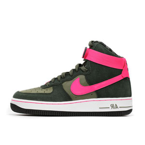 [해외]나이키 에어 포스 1 하이 Nike Air Force 1 High Iron Green Pink White GS 653998-300